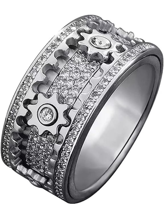Rings Fidget Spinner Man Couples Rotating Mechanical Ring