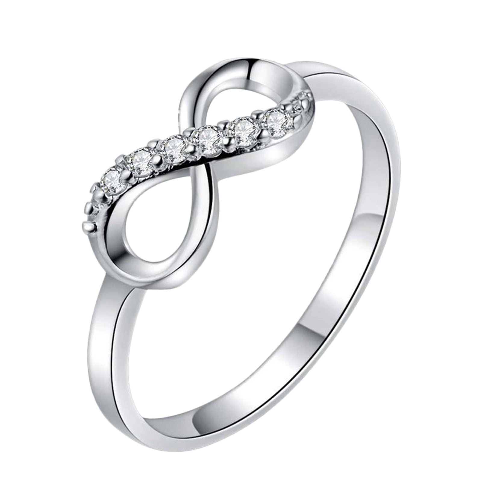 Rings For Girls 8 Shape Rhinestone Rings For Women Promise Rings