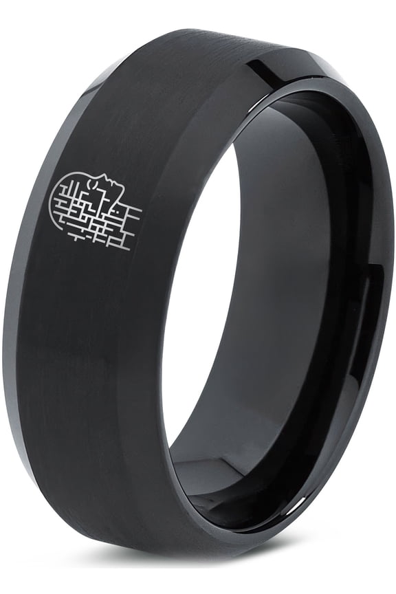 Wedding Gifts Tungsten Gamer Black Ring for Men Gift Father Custom Rings Dentist Grandpa