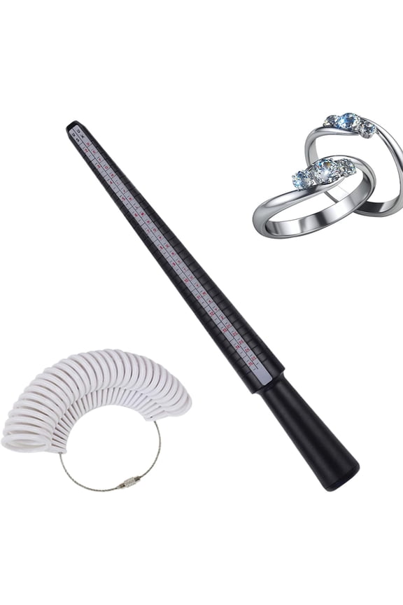 Rings Gauges Finger Sizer | Finger Gauges Jewelry Sizers for Rings Size Measuring - Finger Size Gague with Four Stick Mandrel, Rings Gauge Finger Sizing Measurement Tool for Rings Fingers