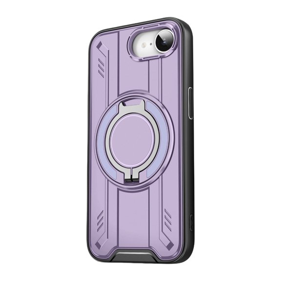 Rings Holder Phone Case for Phone 16E 360 Rotatable Stress Relief Rings Holder Stand Phone Case