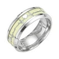 thumbnail image 1 of Glowing Heartbeat Stainless Steel Promise Ring, One Size, Gray, 1 of 9