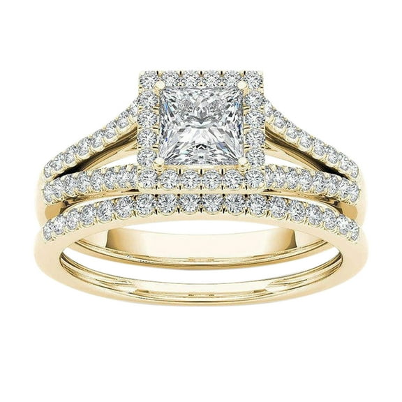 Rings Rings Gold-plated Inlaid Zircon Ring Jewelry jewelry clearance Gold 8
