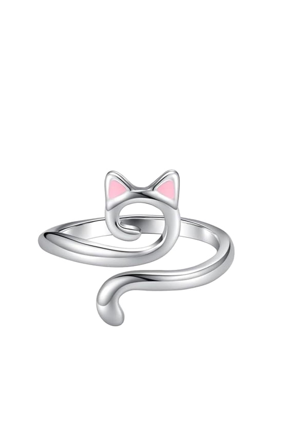 Rings Silicone Jewelry Adjustable Cat Ear Crochet Ring for Beginners Crochet Panda Style Handmade Finger Ring