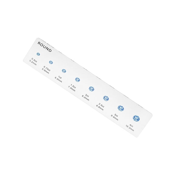 Rings Size Comparator For Round Oval Square Cut Rhinestones Measuring Ruler With Calibration Markings