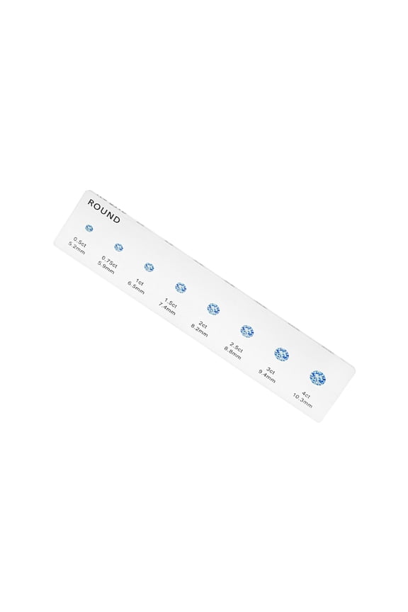 Rings Size Comparator For Round Oval Square Cut Rhinestones Measuring Ruler With Calibration Markings