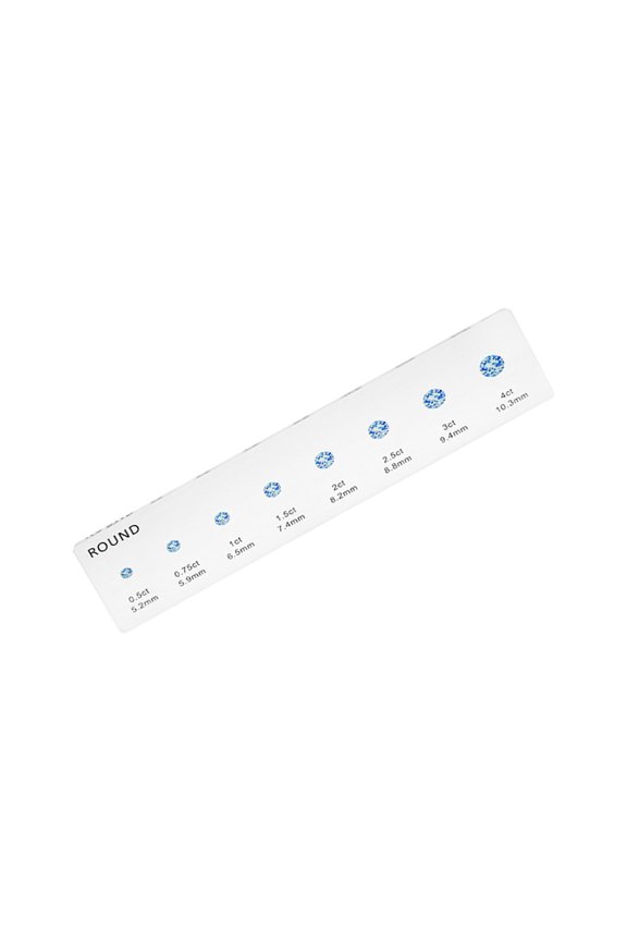 Rings Size Measuring Device For Round Oval Square With High Precisions Markings Rhinestones Measuring Ruler