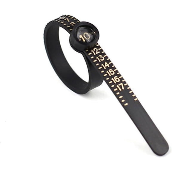 Rings Size Measuring Tools Black And White Reusable Finger Size Meter Measuring Tools With Magnifier For Jewelry Size Precise Jewelry Measurement Device
