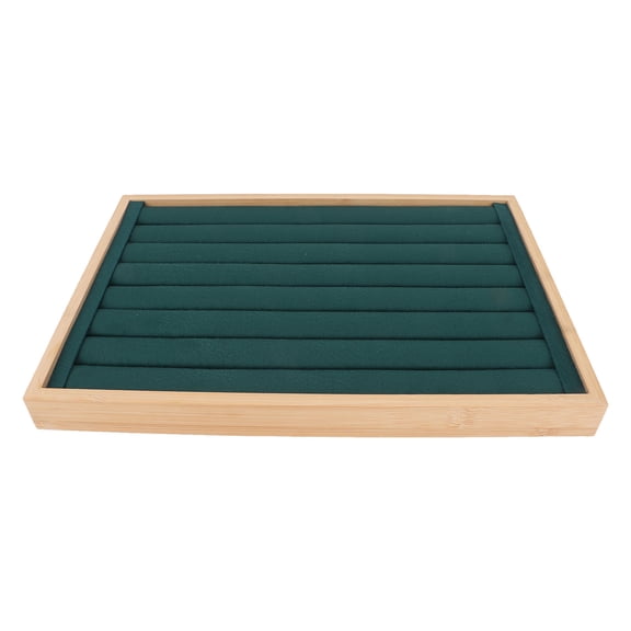 Rings Tray, Earrings Drawer Insert Scratch Proof 7 Rows Soft Lining For Home For Jewelry Store Green,Black,Grey,Beige