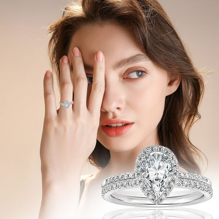 Raindrop engagement ring deals