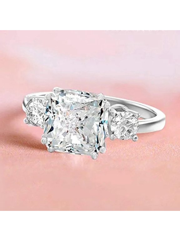 Markle Style Wedding Jewelry Ring Minimalist Design for Her or Daughter, Silver, 5.7 cm
