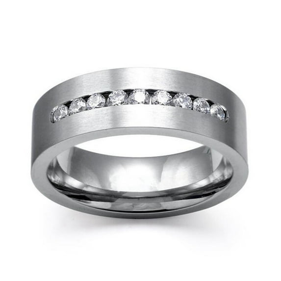 Rings for Couples Elegant European Style Wedding Bands with Zircons for Him and Her Fashion Jewelry Set
