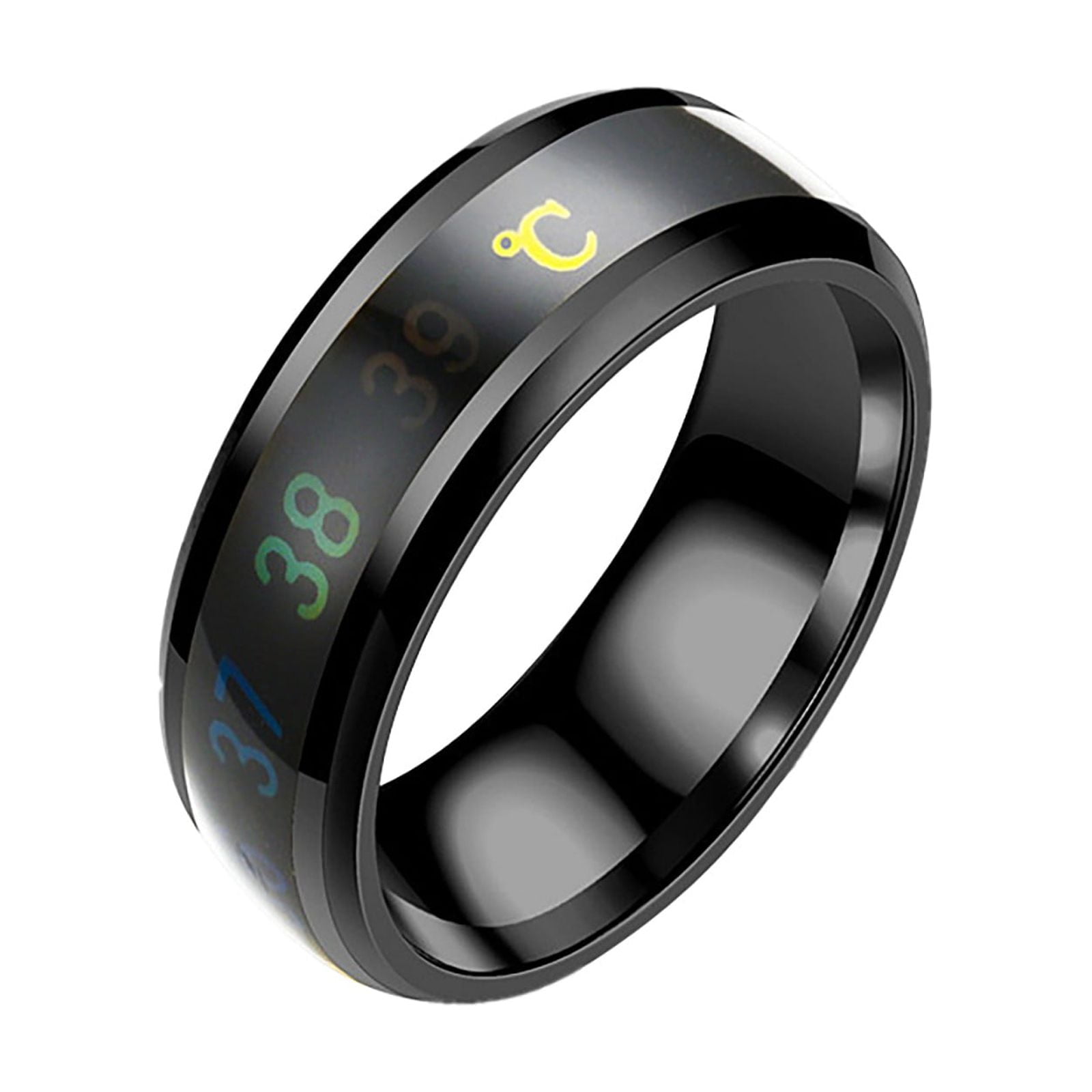 Rings for Daughters Stainless Steel Temperature Ring Body Temperature Smart Temperature Change