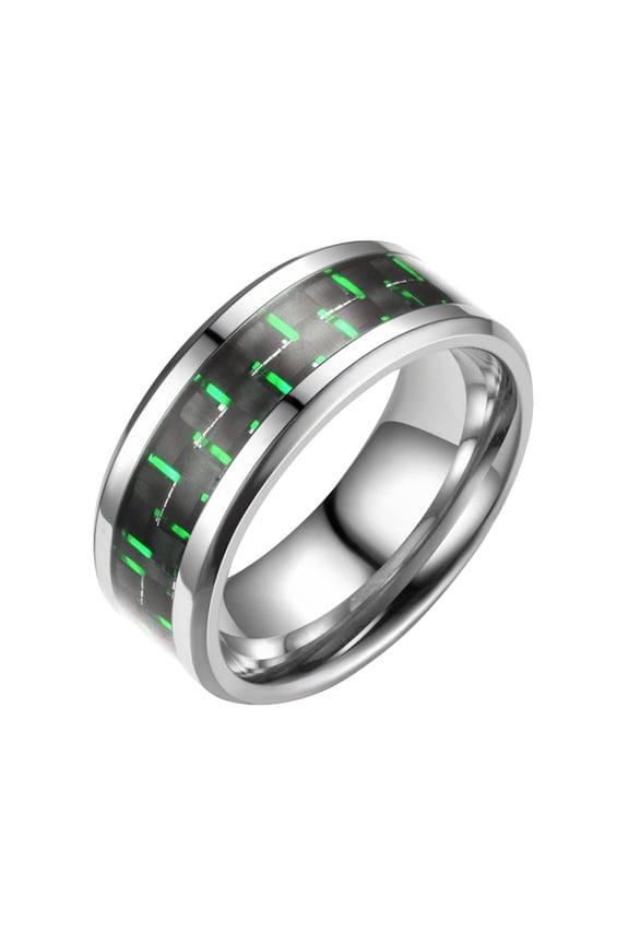 Rings for Men Adult New Three-color Carbon Fiber Couple Ring Titanium Steel Ring Valentine's Day Gifts Clearance