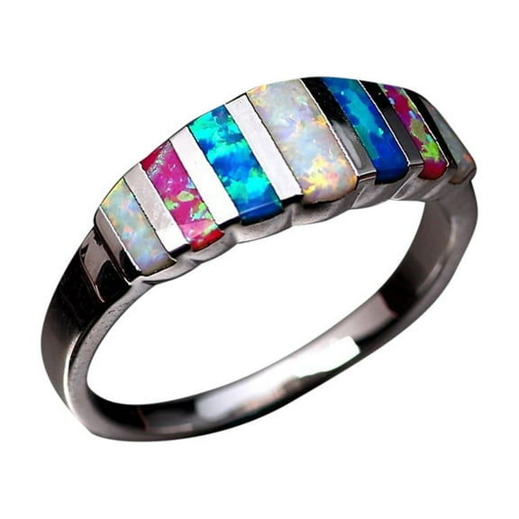 Rings for Men New Opal Ring Lucky In Love Stone Anniversary Gift Wedding Band Engagement Ring Valentine's Day Gifts Clearance
