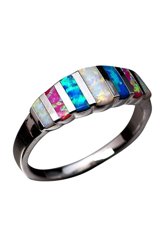 Rings for Men New Opal Ring Lucky In Love Stone Anniversary Gift Wedding Band Engagement Ring Valentine's Day Gifts Clearance