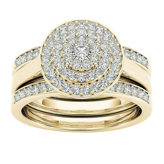 Rings for Men Rings Gold-plated Inlaid Zircon Ring Classic Jewelry Valentine's Day Gifts Clearance