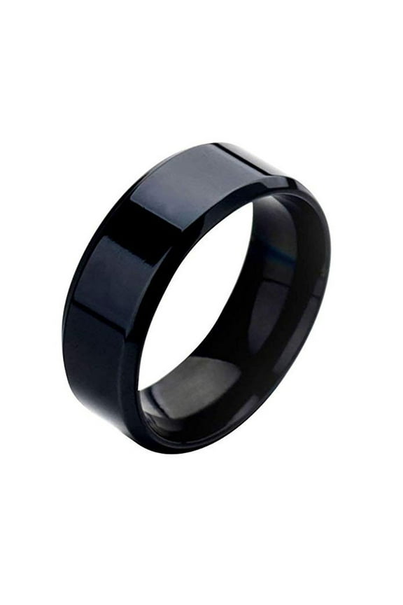 Rings for Men Simple Unisex Lovers Stainless Steel Mirror Finger Rings Jewelry Gifts Valentine's Day Gifts Clearance