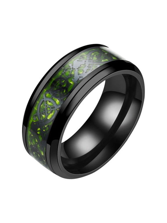 Rings for Men Titanium Steel Dragon Ring With Silver Golden Dragon Stainless Steel Ring Valentine's Day Gifts Clearance
