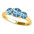 thumbnail image 1 of Aonejewelry Women's 2.25 Carat Three Stone Topaz Ring in 10k Yellow Gold, 1 of 5
