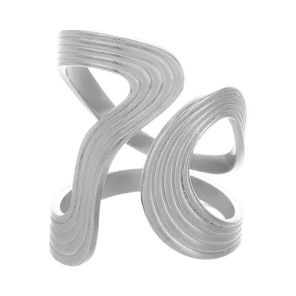 Rings for Women Adjustable Asymmetrical Wavy Thumb Ring Stainless Steel Jewelry Non Tarnish Gold Silver Anniversary Birthday