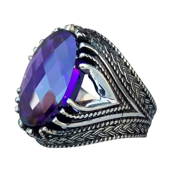 Rings for Women Elegant Purple Stone Jewelry Ring Jewelry Engaged and Men Valentine's Day Gifts Clearance