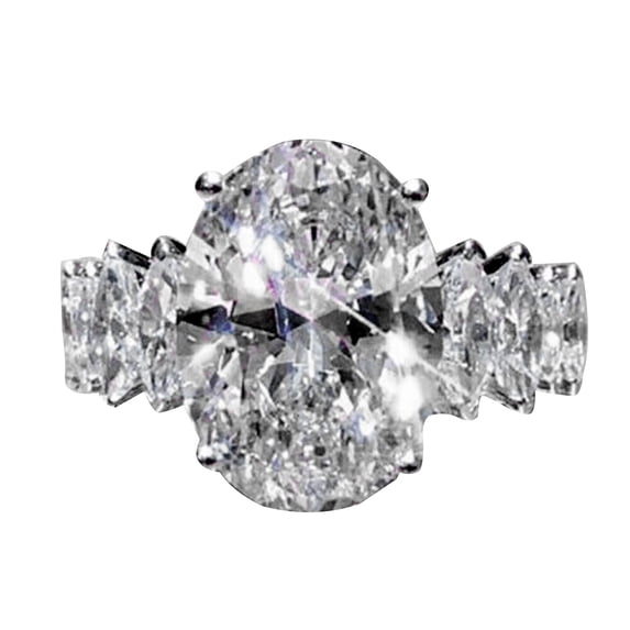 Rings for Women Fashion Gorgeous Super Large Zircon Temperament Shiny Ladies Ring Ring Size 5-11 Gift for Women