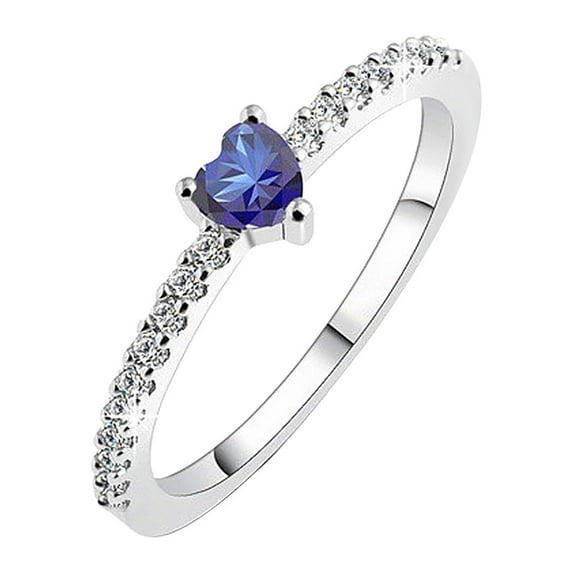 Rings for Women Full Diamond Love Imitation Zircon Ring for Womens and Jewelry Gifts Valentine's Day Gifts Clearance