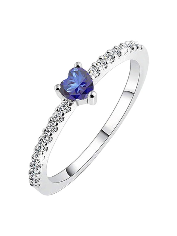 Rings for Women Full Diamond Love Imitation Zircon Ring for Womens and Jewelry Gifts Valentine's Day Gifts Clearance