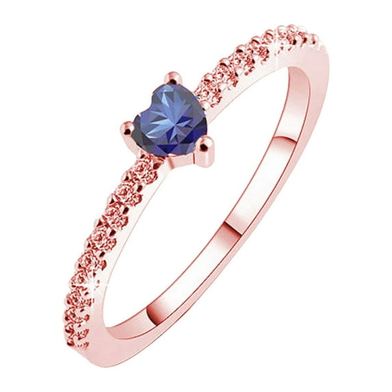 Rings for Women Full Diamond Love Imitation Zircon Ring for Womens and Jewelry Gifts Valentine's Day Gifts Clearance