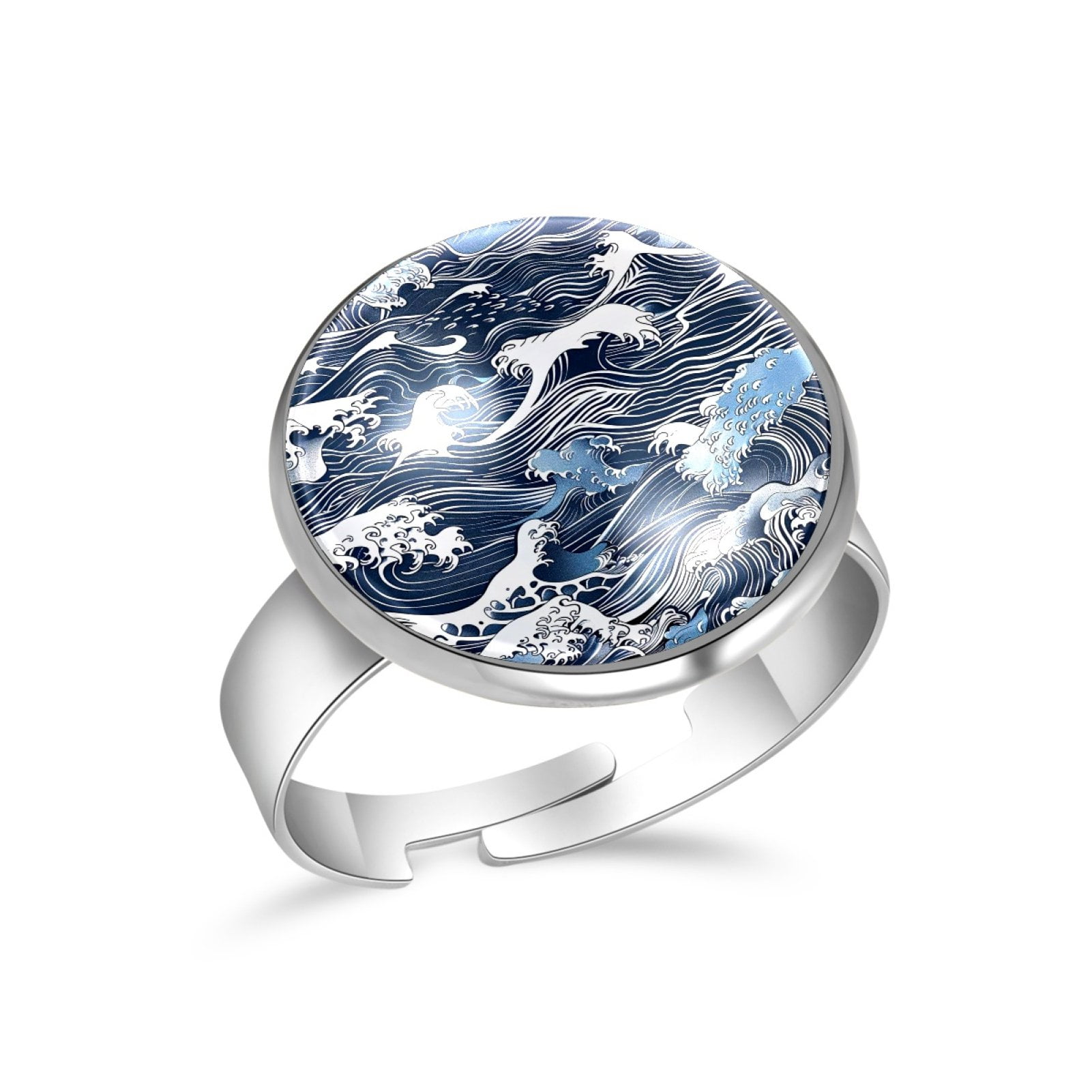 Rings for Women Girls, Adjustable to Fit Any Finger Size, Japanese Art