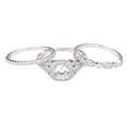 thumbnail image 1 of Rings for Women Girls Ring Set Zirconia Wedding Band Ring Engagement Jewelry 3PCS Gifts, 1 of 6