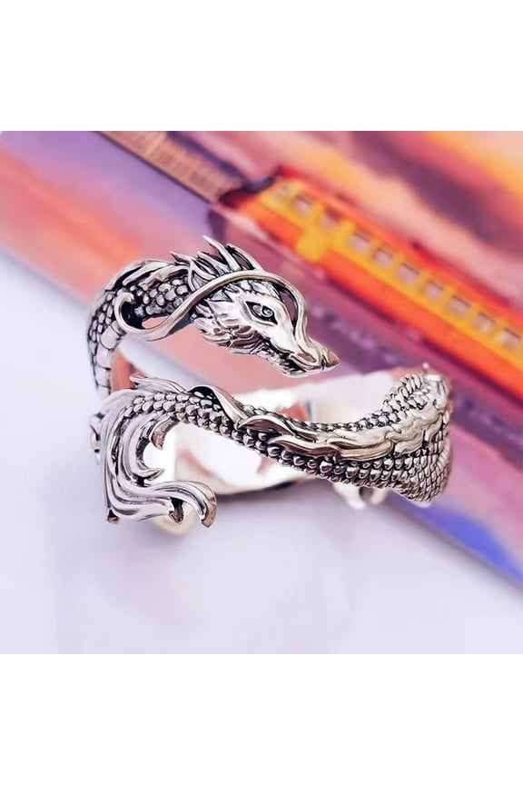 Clearance Rings for Women Retro Dragon Ring Personality Opening Men's and Women's Index Finger Ring Size 13 Valentine's Day Gifts