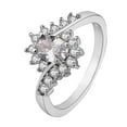 thumbnail image 1 of Rings for Women Rings Silver Rhinestone Rings Rings Shiny Rings for and Mens Valentine's Day Gifts Clearance, 1 of 3