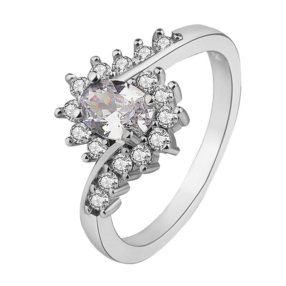 Rings for Women Rings Silver Rhinestone Rings Rings Shiny Rings for and Mens Valentine's Day Gifts Clearance