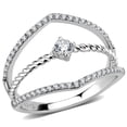 thumbnail image 1 of Rings for Women Silver 316L Stainless Steel DA264 - AAA Grade Cubic Zirconia in Clear, 1 of 6