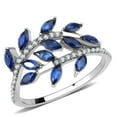 thumbnail image 1 of Rings for Women Silver 316L Stainless Steel DA274 - Spinel in London Blue, 1 of 6