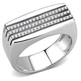 thumbnail image 1 of Rings for Women Silver 316L Stainless Steel DA279 - AAA Grade Cubic Zirconia in Clear, 1 of 6