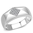 thumbnail image 1 of Rings for Women Silver 316L Stainless Steel DA288 - AAA Grade Cubic Zirconia in Clear, 1 of 6