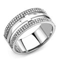 thumbnail image 1 of Rings for Women Silver 316L Stainless Steel DA366 - AAA Grade Cubic Zirconia in Clear, 1 of 6
