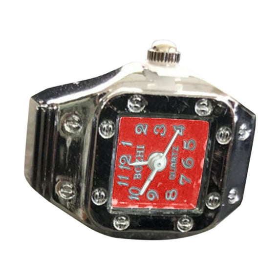 Rings for Women Vintage Ring Watch Square Fashion Roman Numerals Finger Watch