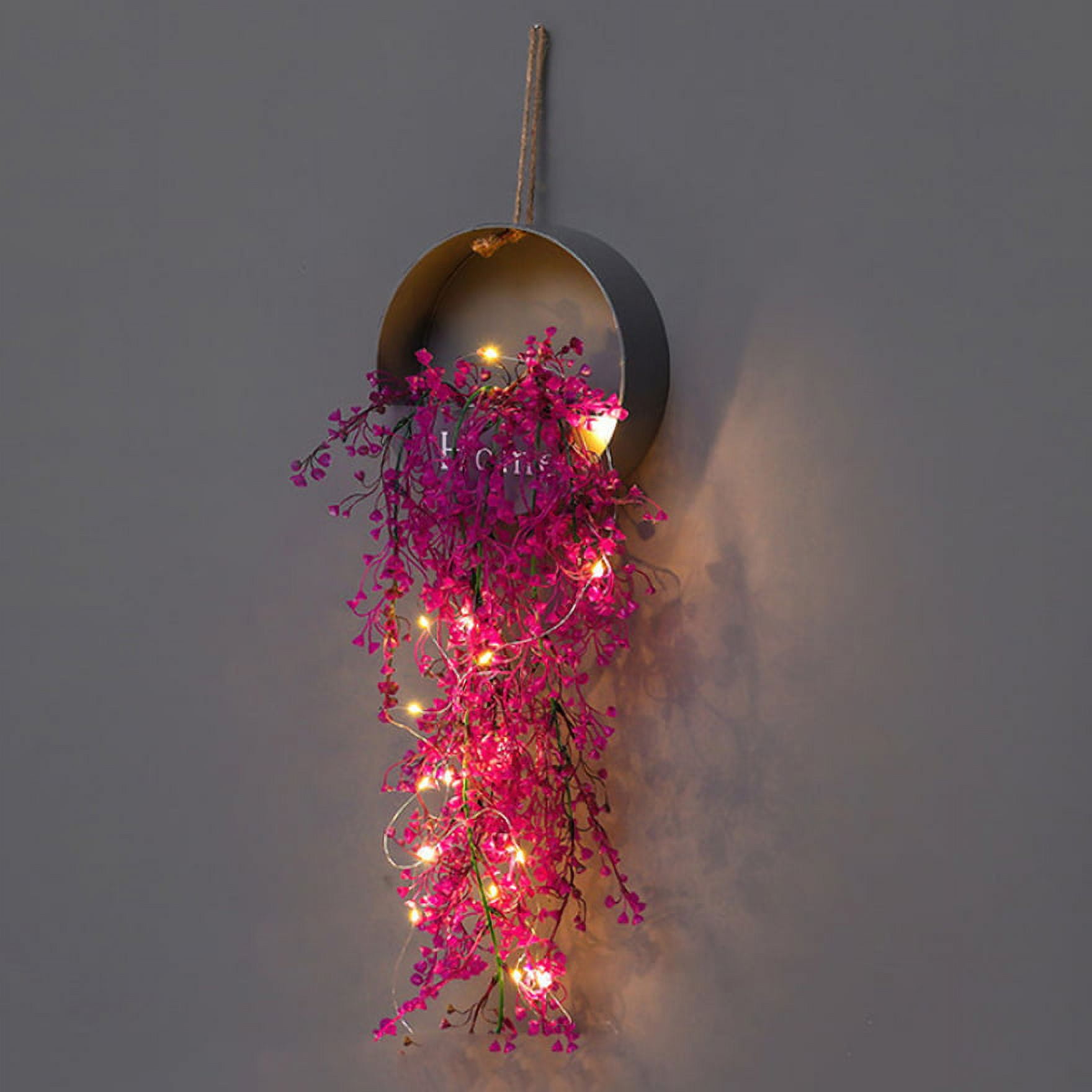 Ringshlar Decorative Floral Wall Lamp Hanging Fairy Light Decor with