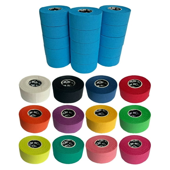 Ringside 1" Athletic Trainers Tape, 30 Feet, Adhesive and Easy to Tear, Light Blue, 15 Pack