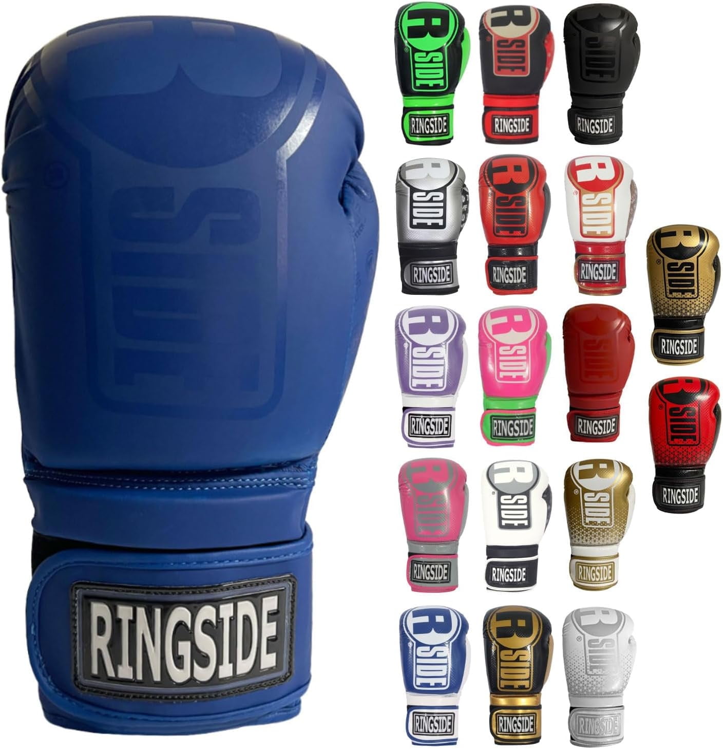 Ringside Apex Bag Boxing Gloves, IMF-Tech with Secure Wrist Support, Blue, L/XL