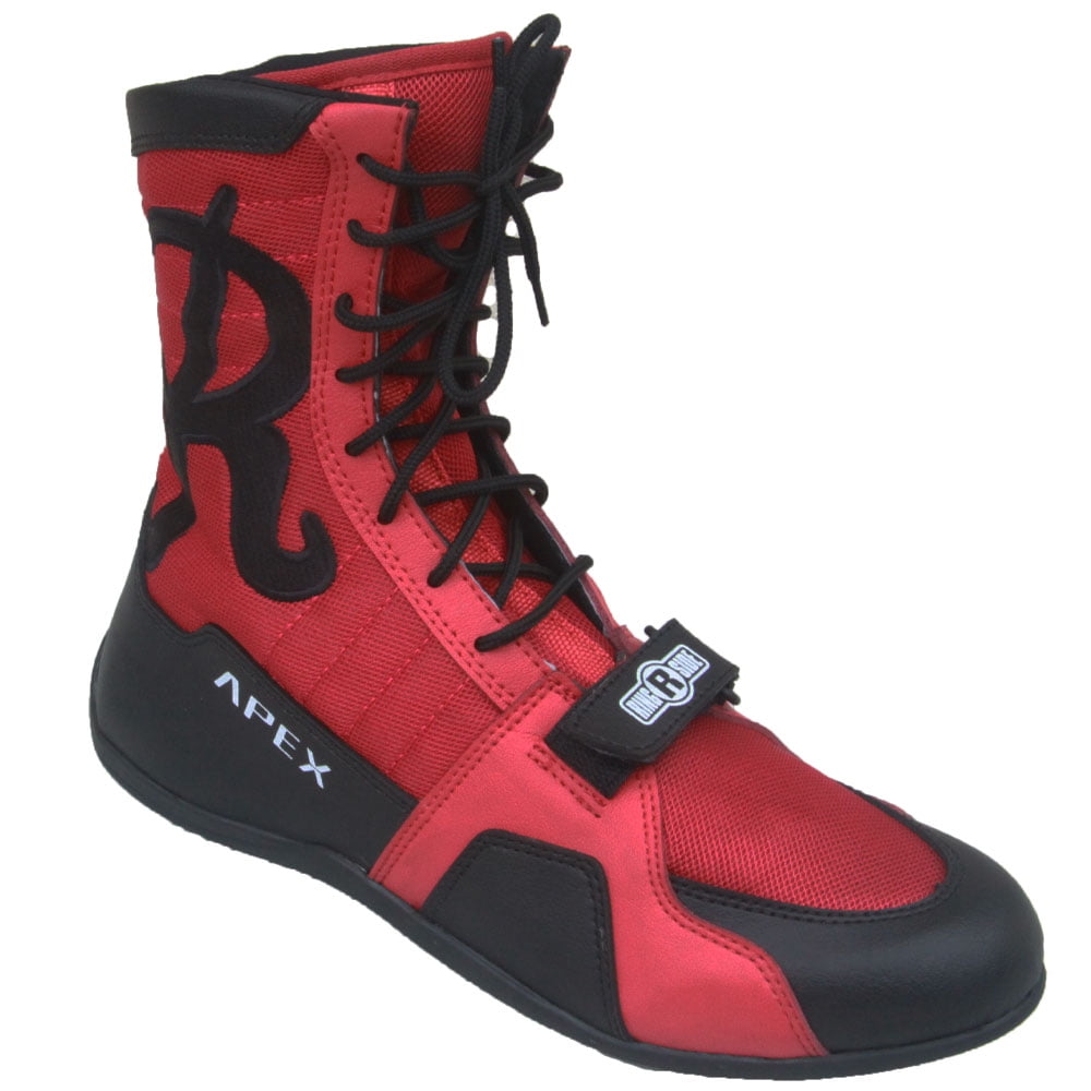 Ringside Apex Elite Boxing Shoes, Red/Black, Size 7