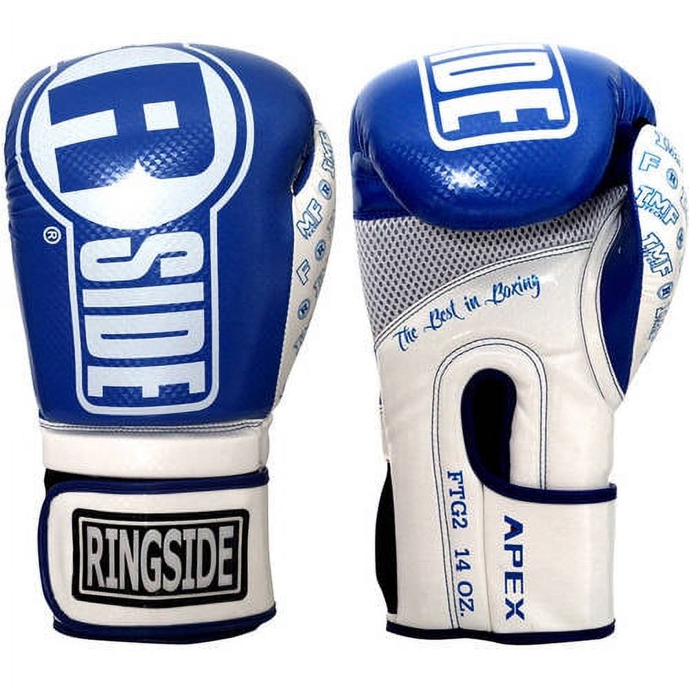 Ringside Apex Flash Sparring Boxing Gloves 16 oz Blue/White - image 1 of 3