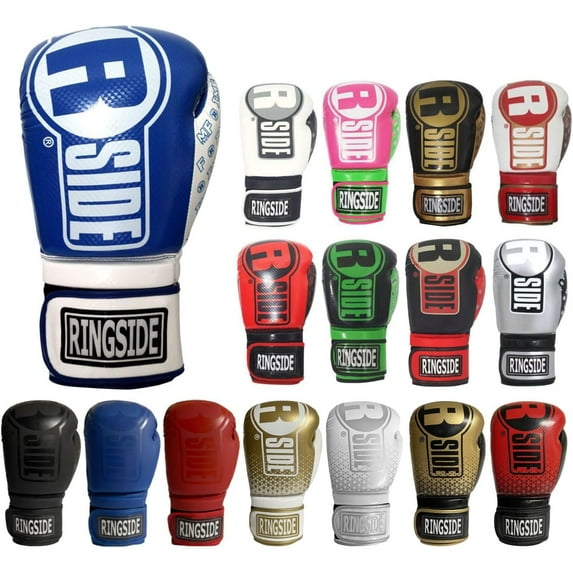 Ringside Apex Flash Sparring Gloves, IMF-Tech Synthetic Boxing Gloves with Secure Wrist Support, Ideal for Men and Women, Blue/White, 16 oz