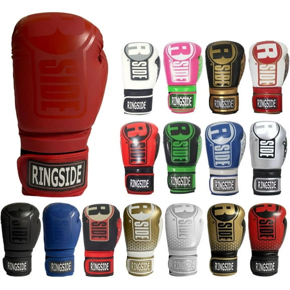 Ringside Apex Flash Sparring Gloves, IMF-Tech Synthetic Boxing Gloves with Secure Wrist Support, Ideal for Men and Women, Red, 14 oz