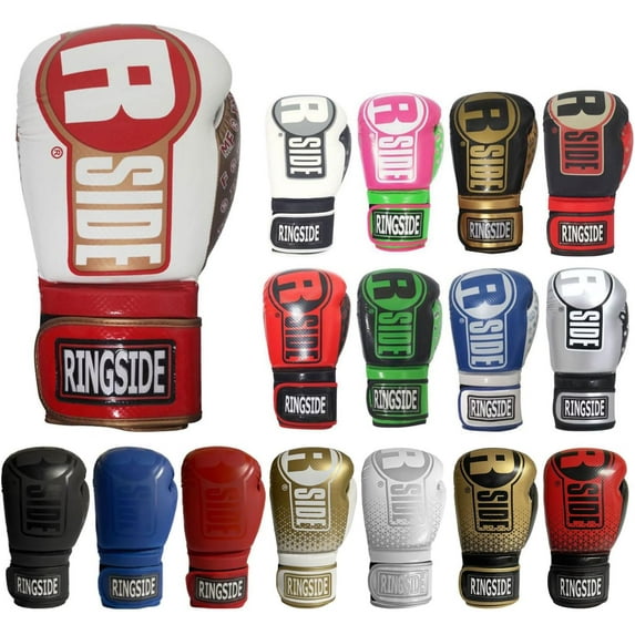 Ringside Apex Flash Sparring Gloves, IMF-Tech Synthetic Boxing Gloves with Secure Wrist Support, Ideal for Men and Women, Red/White, 14 oz