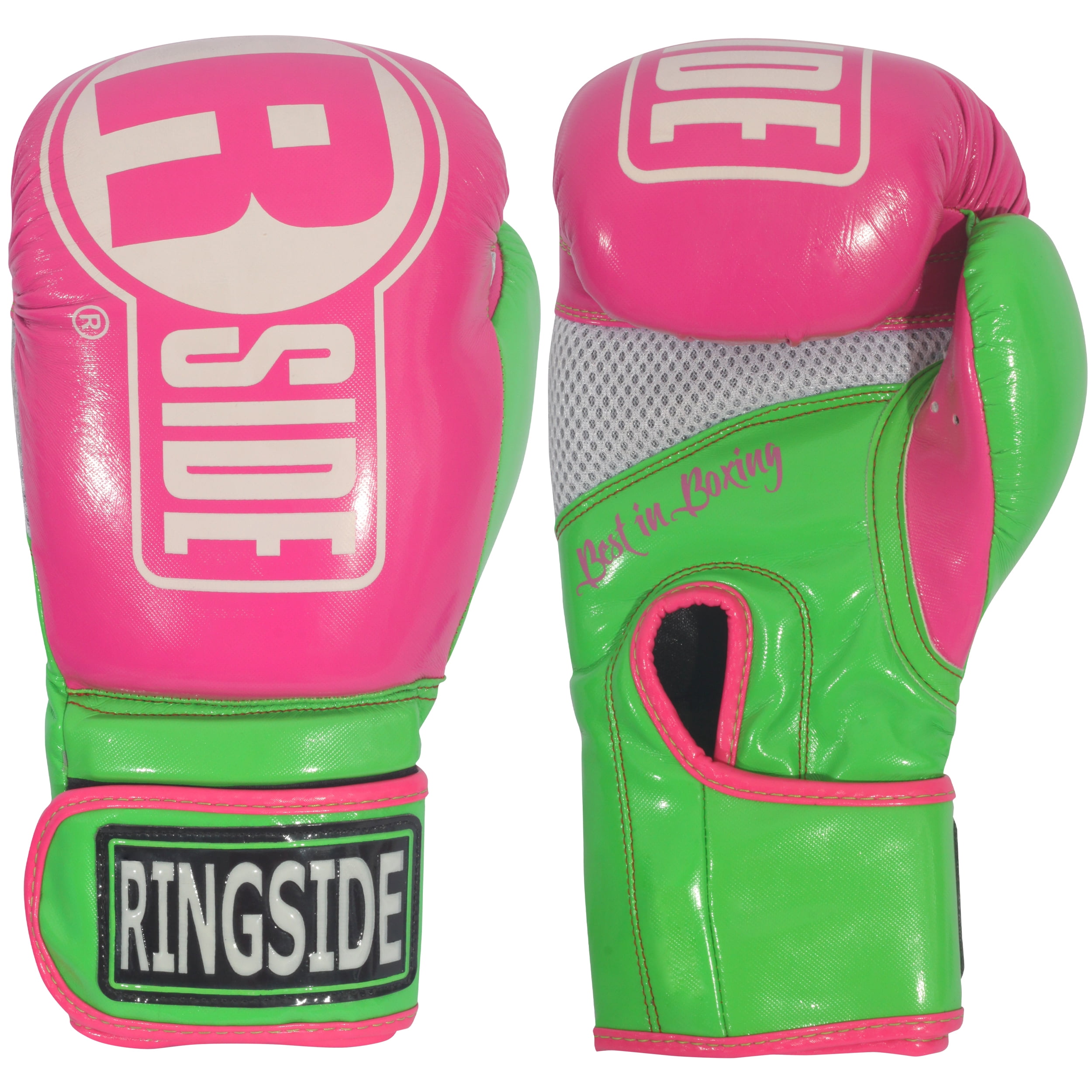 Ringside Apex IMFTech Boxing Bag Gloves Small/Medium Pink/Lime Green